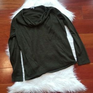 Dark green/brown cowl neck sweater
